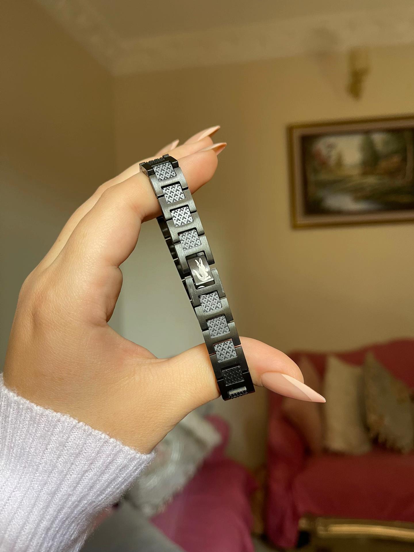 Bracelet Lacoste noir - أسورة لاكوست سوداء